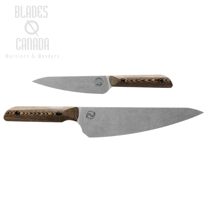 White River Liong Mah 2-Piece Set Chef Knives, Magnacut Steel, Maple & Black Richlite Handle